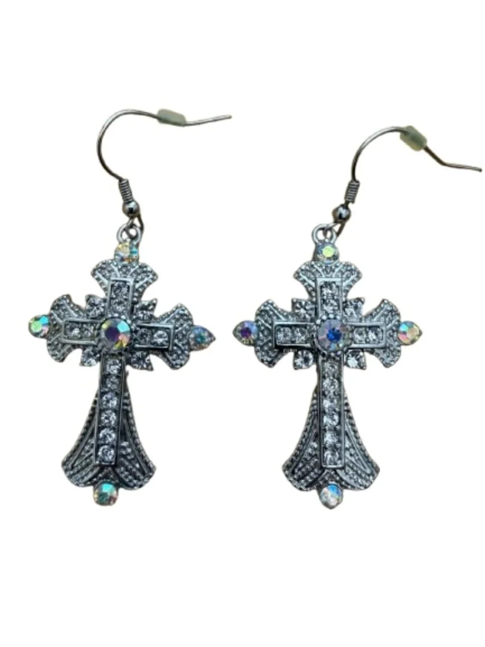 Ornate Cross drop earrings - Picture 5 of 5
